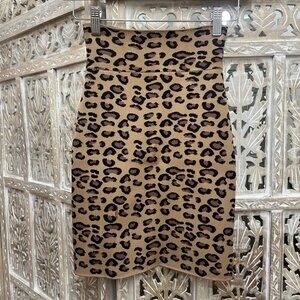 BCBG Maxazria Leopard Print Miniskirt